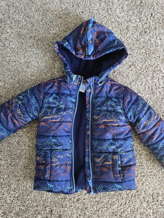 jumping beans Other - Navy Kids Dinosaur Puffer Jacket with Hood